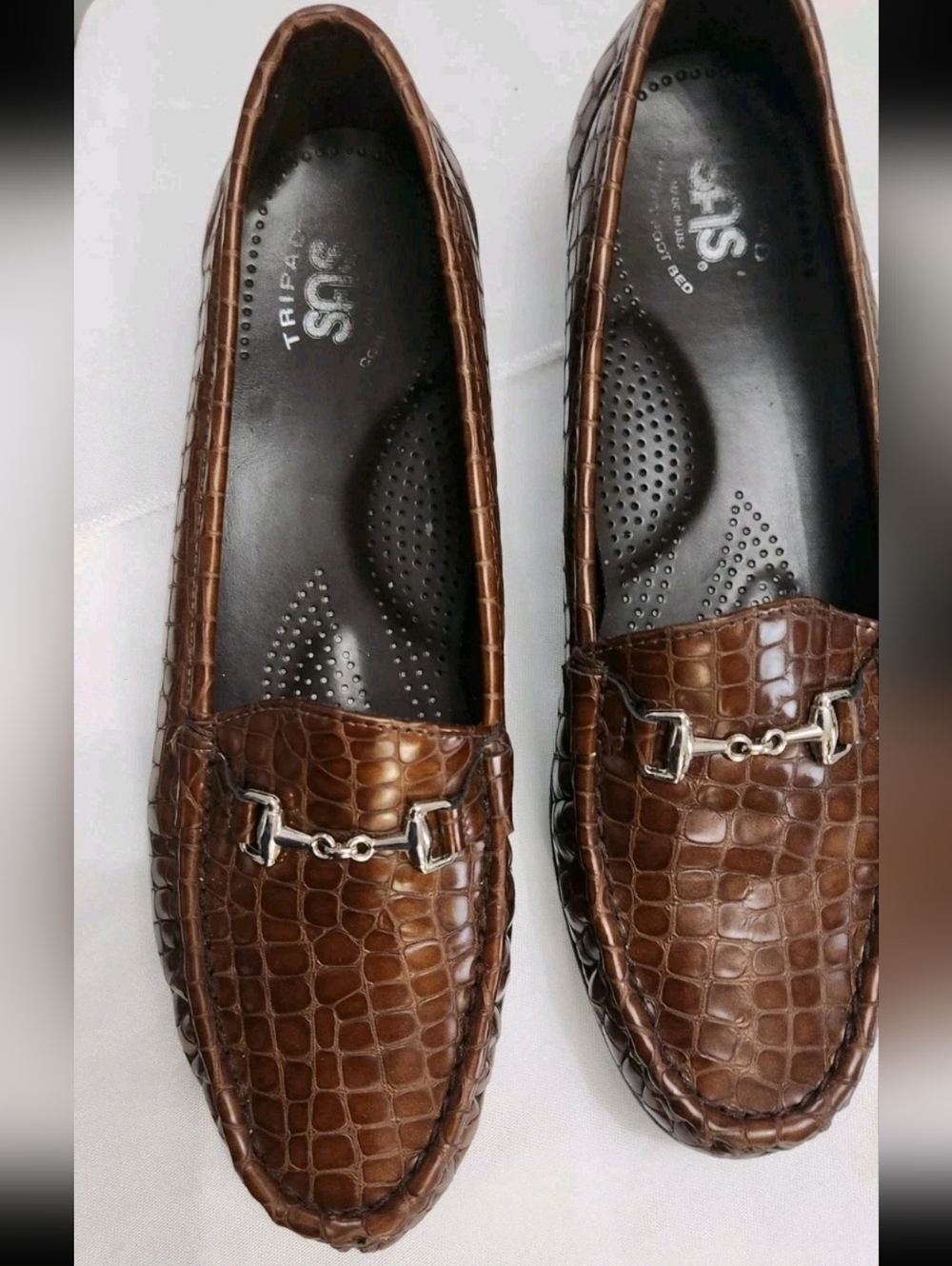 SAS women's shoes tripad comfort foot bed BROWN loafers  Size 10    MADE IN USA - Picture 7 of 9
